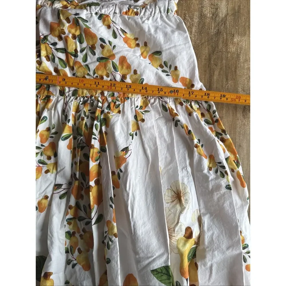 Farm Rio Cashew Scarf Maxi Skirt Off White Women’s Small 26in Waist Boho